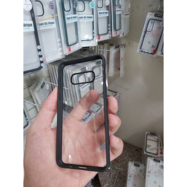 Ốp lưng Likgus viền đen samsung S10e lưng trong viền màu siêu đẹp