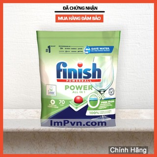 Viên rửa bát finish power eco 0% túi 70 viên