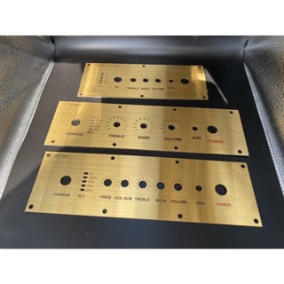 Hình ảnh Mặt control inox vàng 1li siêu đẹp dùng cho TB21,TB22P,502T,1002T,302T,152T...Gemaudio chính hãng
