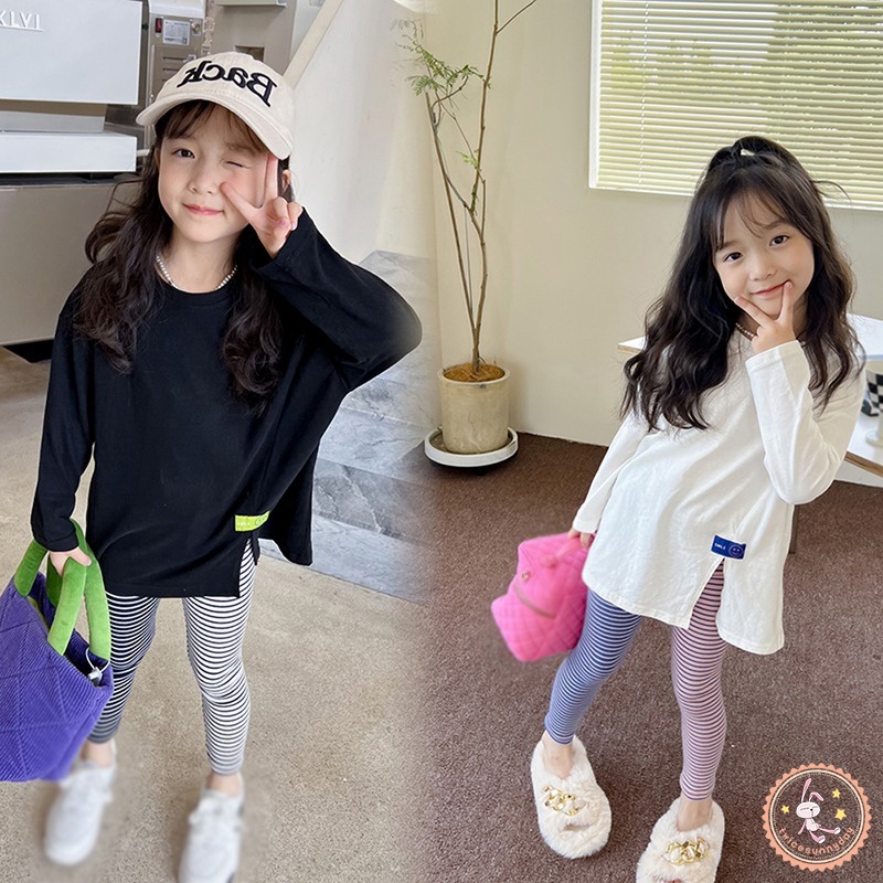 Bộ Áo Nỉ Cổ Tròn In Chữ + Quần Legging Tập Yoga / Gym Thời Trang Cho Bé Gái