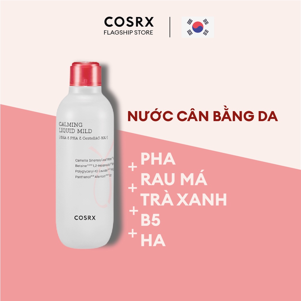 Nước Cân Bằng Da Mụn Và Nhạy Cảm Không Cồn(PHA + Rau Má) COSRX AC Collection Calming Liquid Mild Toner 125ml[20/07/2023]