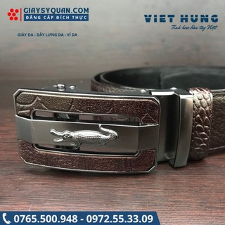 THẮT LƯNG DA BÒ VÂN CÁ SẤU