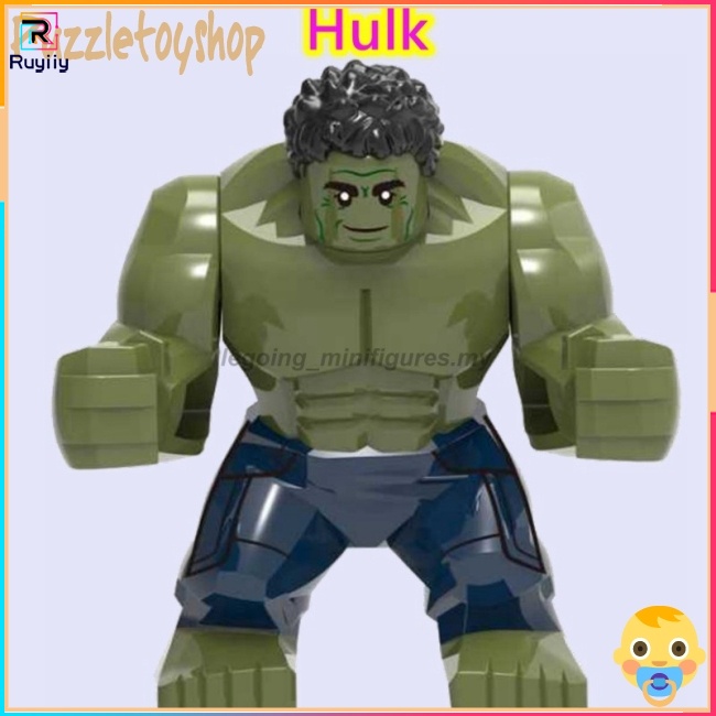 Mô Hình Lắp Ráp Nhân Vật Siêu Anh Hùng Marvel Hulk Thor Iron Man Thanos RU3