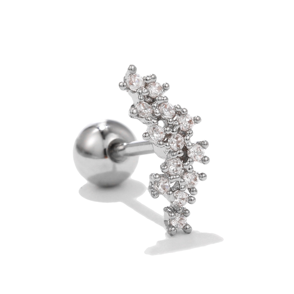 1 Bông Tai Bạc S925 Hình Nơ Đính Ngọc Trai Không Gây Dị Ứng