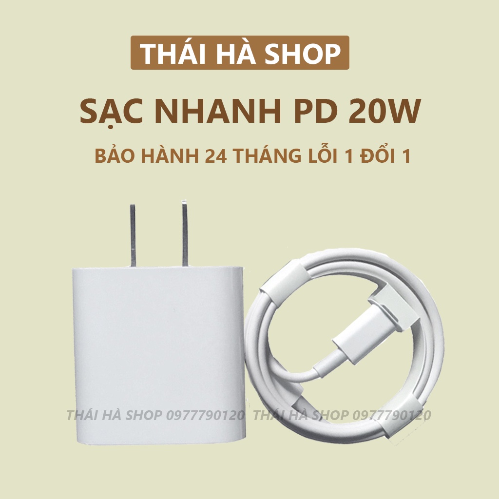Bộ Củ Cáp Dây Sạc Nhanh PD20W - Bảo Hành Lỗi 1 Đổi 1 12 Tháng
