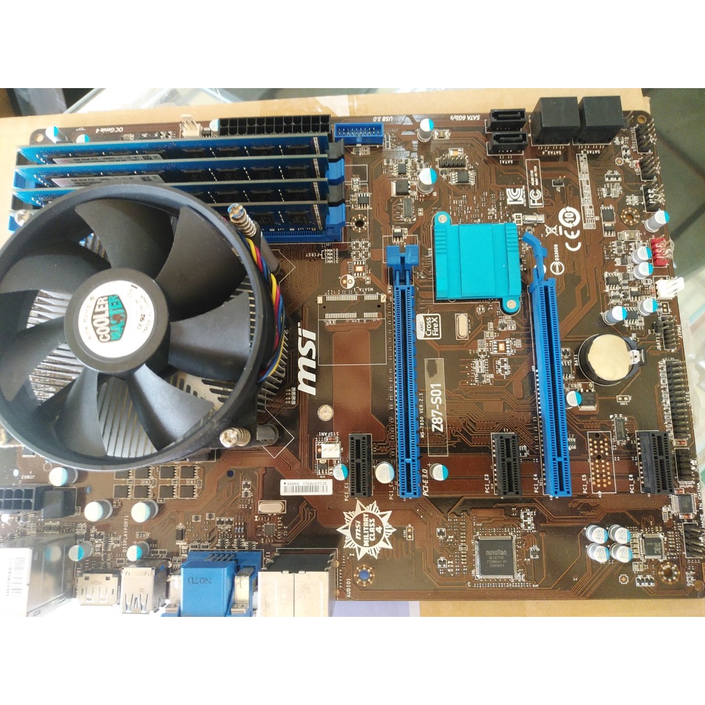 Combo Bộ sản phẩm main MSI Z87-S01 + Intel i5 4440 +  + bộ nhớ 16G