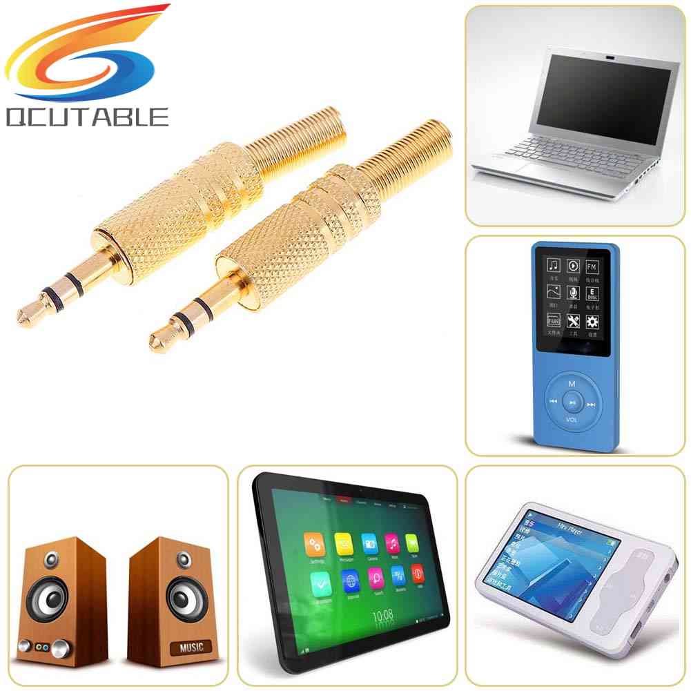 Bộ 2 Đầu Nối Jack Cắm Tai Nghe 3.5mm 1 / 8Inch