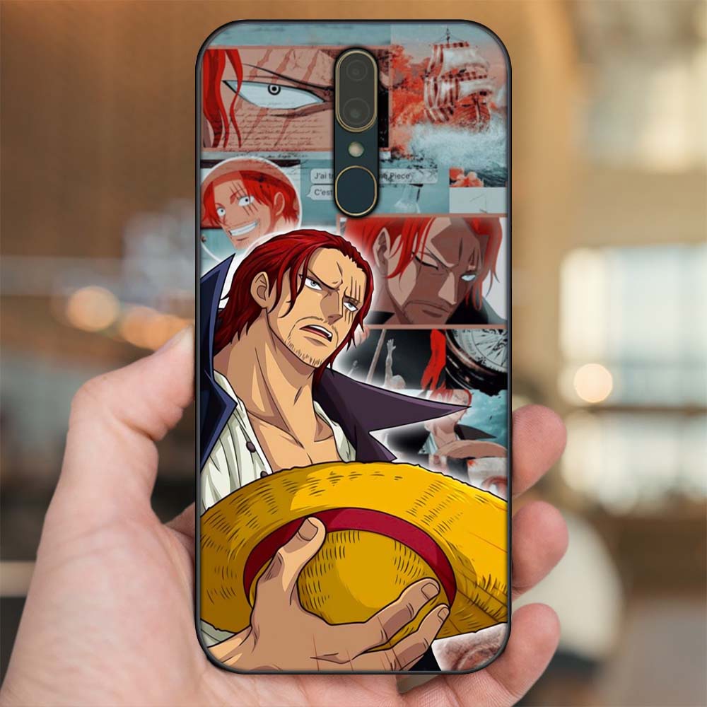 Ốp lưng Oppo F11 viền đen in hình Shanks One Piece Đảo Hải Tặc