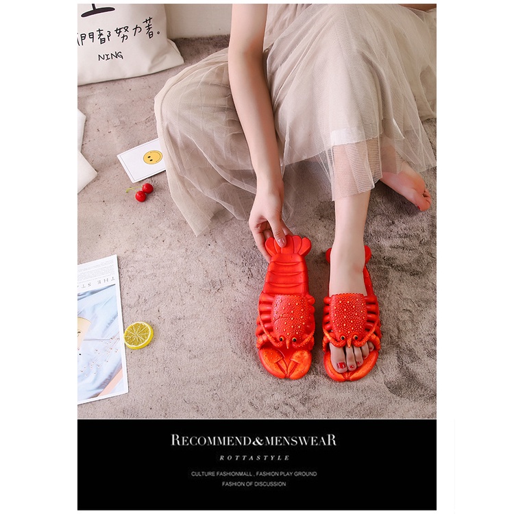 Dép Đi Biển Hình Tôm Hùm Vui Nhộn Thời Trang Cho Nam Và Nữ