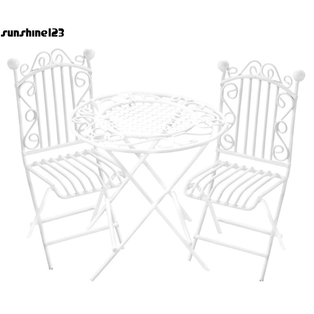 Bộ bàn ghế ngồi + ghế mini cho nhà búp bê 123