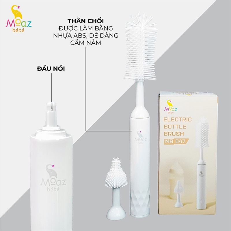 Bộ cọ rửa bình sữa điện Moaz Bébé MB – 047