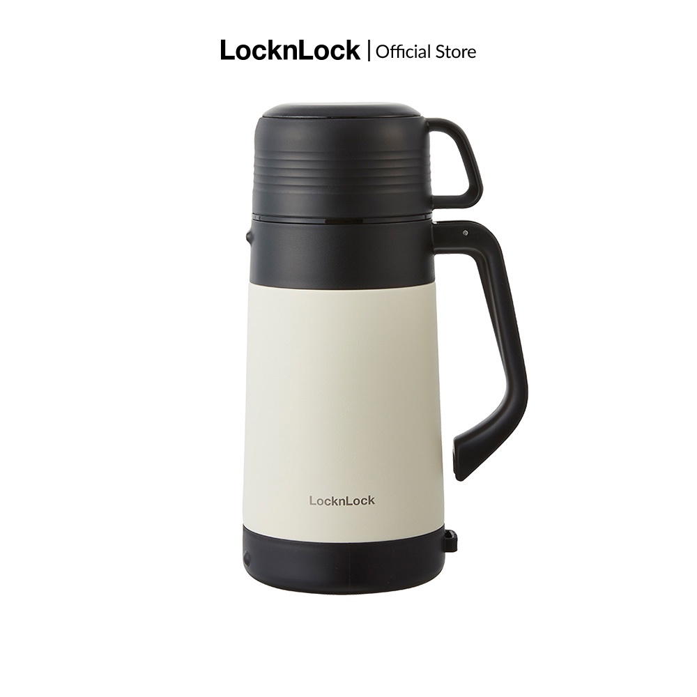 Bình giữ nhiệt Lock&Lock Easy Outdoor Vacuum Bottle 1.2L và 1.8L có nắp cốc và dây đeo vai