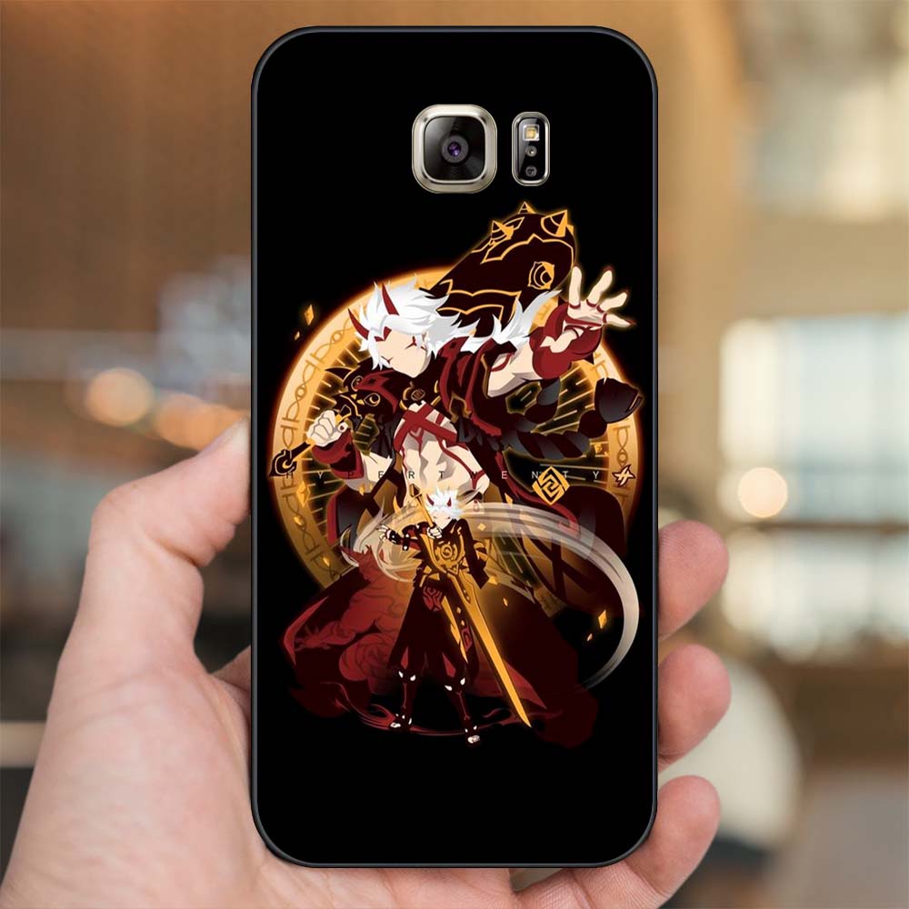 Ốp lưng Samsung Note 5 viền đen in hình Arataki Itto Genshin Impact