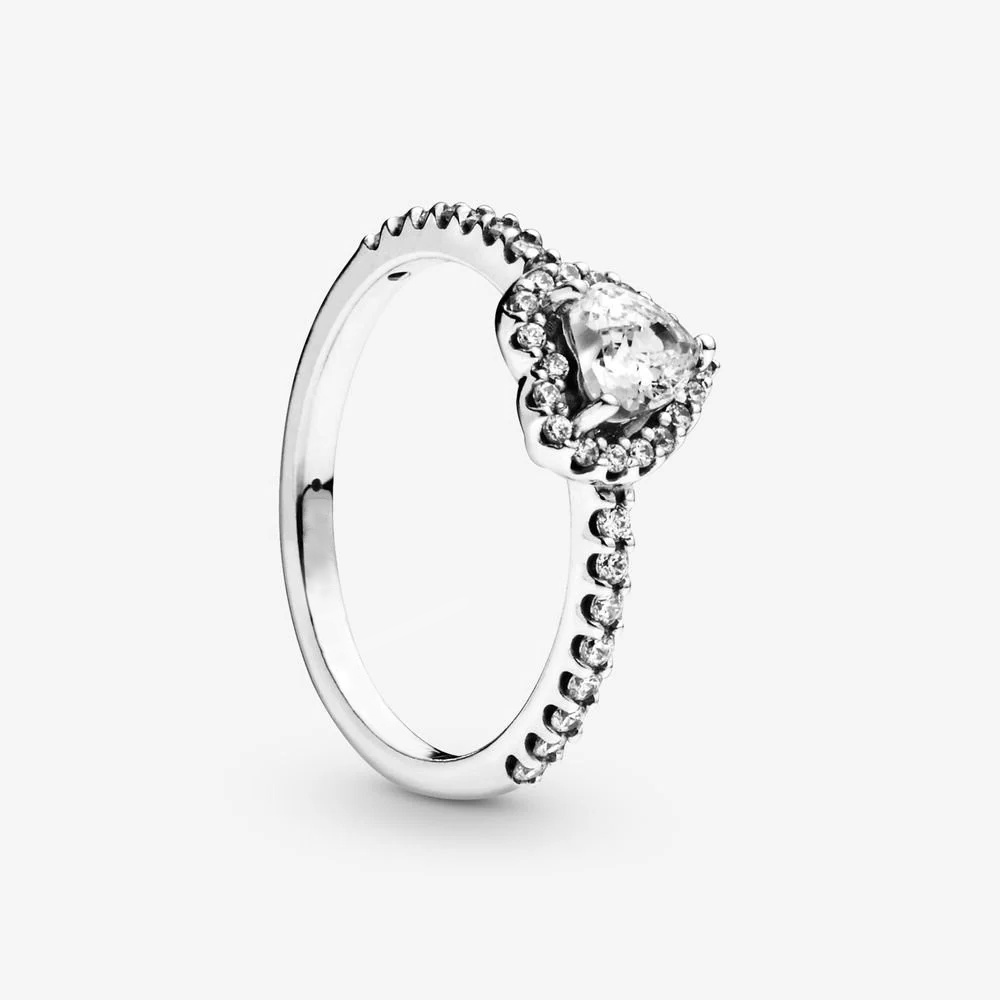 Nhẫn bạc nữ CDE Pink Heart Stone Ring CDE8042PI - Bạc cao cấp S925 ALE