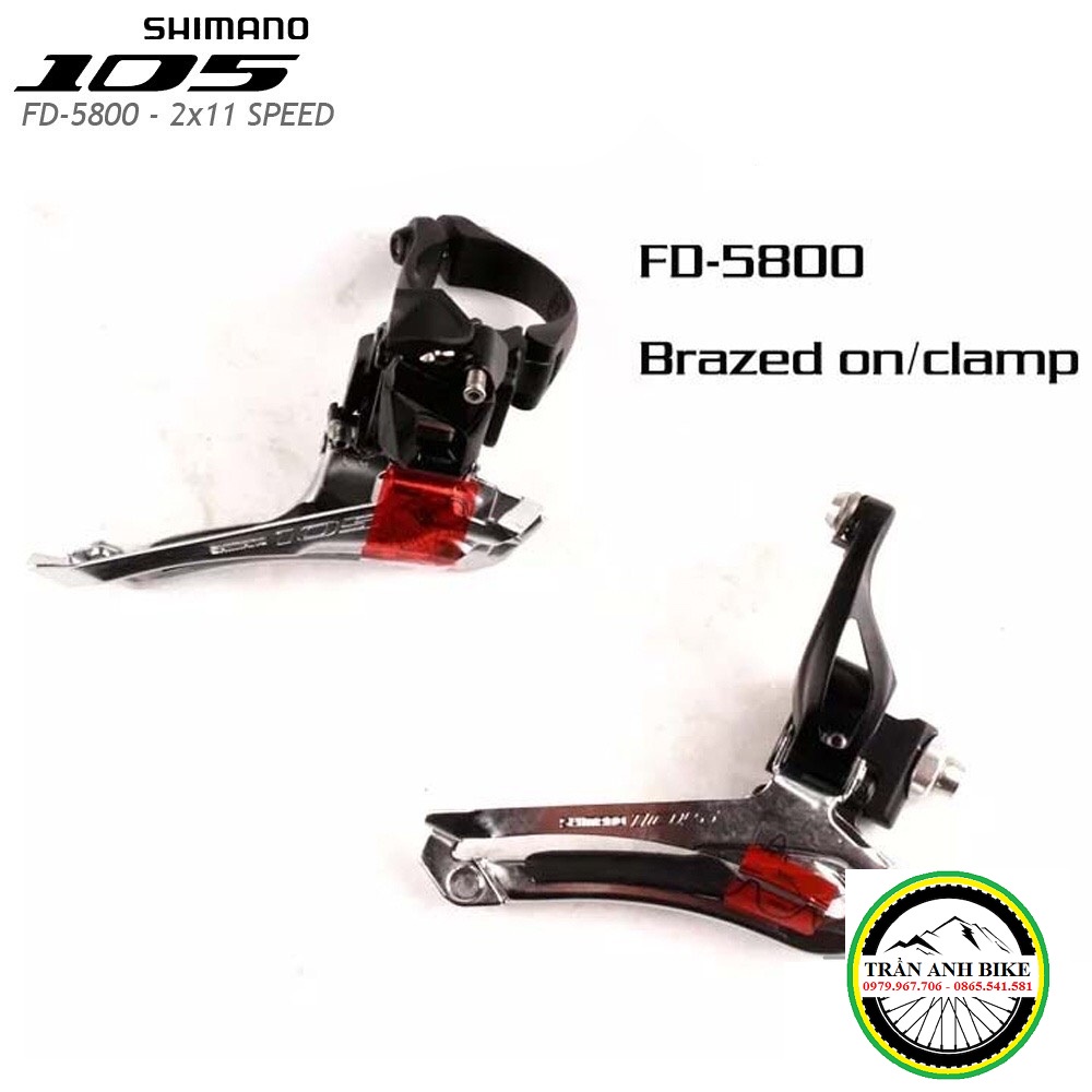 Sang đĩa  xe đạp SHIMANO 105 FD 5800 - Hàng chính Hãng