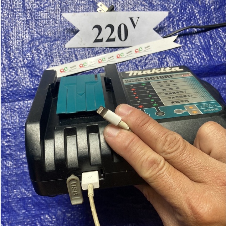 Sạc zin Makita DC 18RF lên điện 220v cho pin zin 14,4v >>18v
