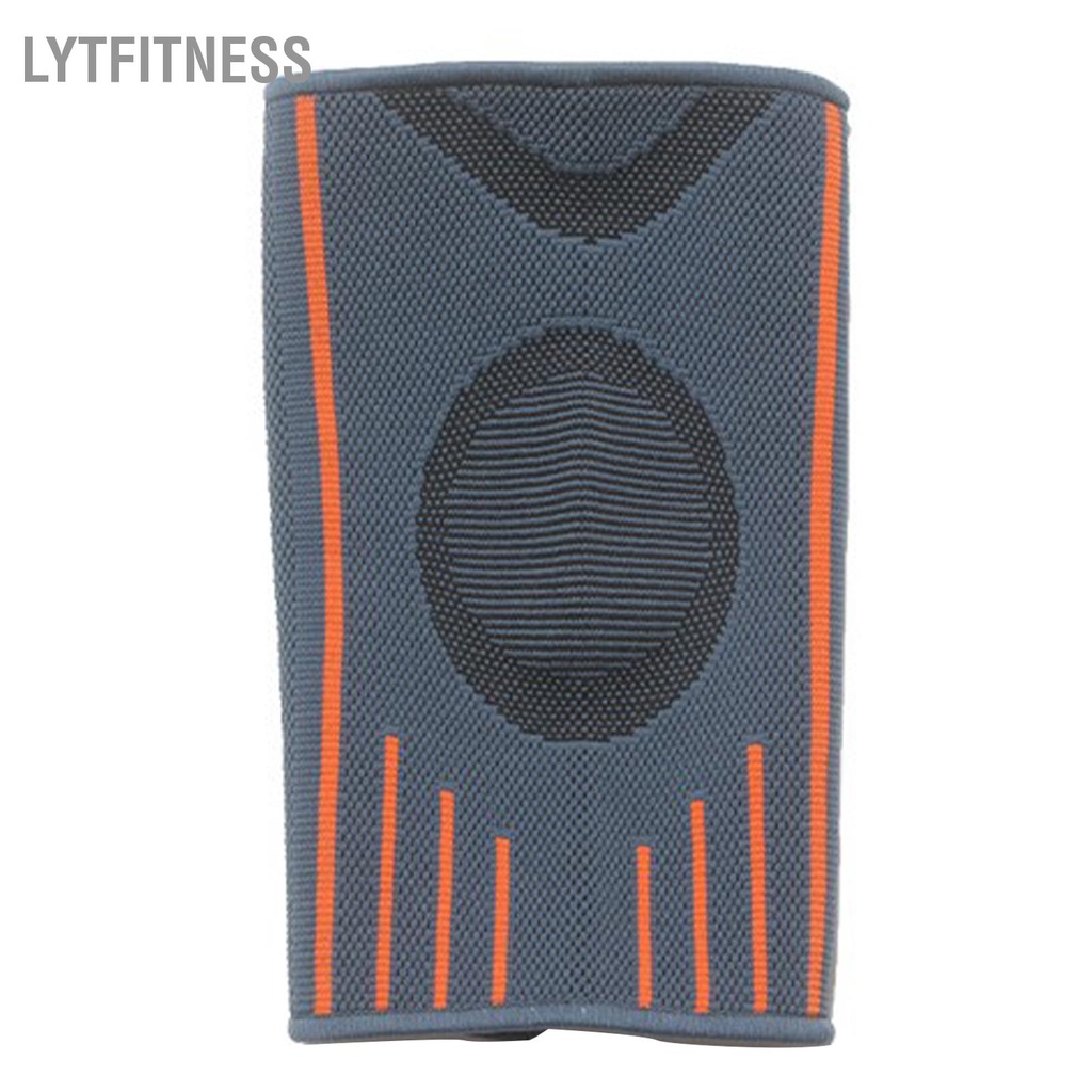 LYTFitness Nẹp khuỷu tay bằng nylon đàn hồi dày màu xám cam Hỗ trợ cho bóng rổ thể thao ngoài trời