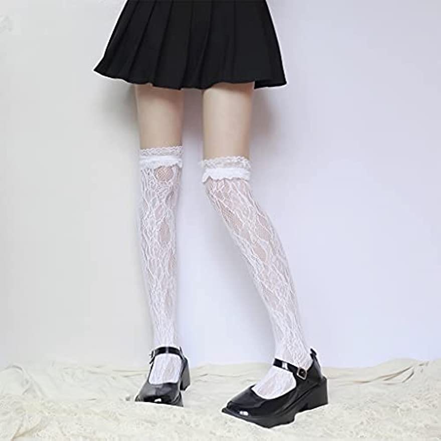 Tất Lưới Cổ Trung Phối Ren Phong Cách Lolita JP5