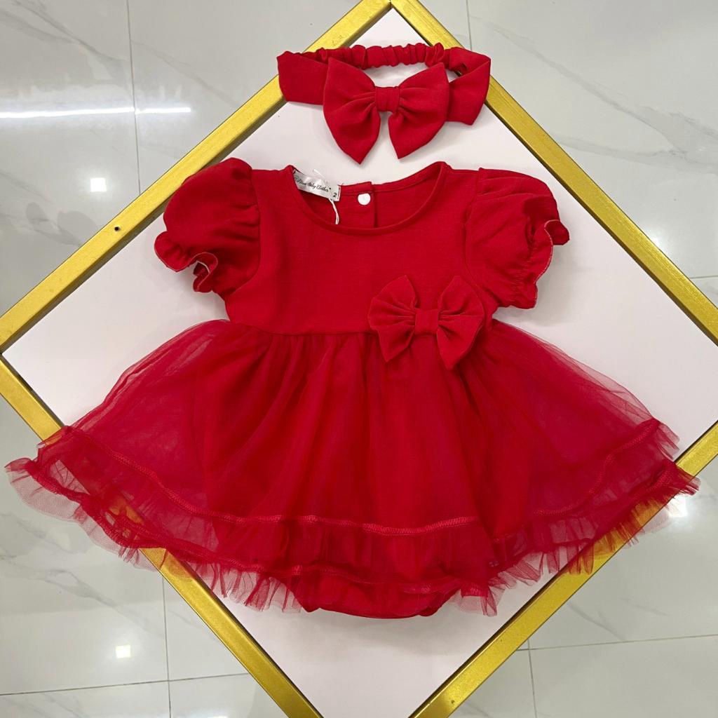 Bodysuit bé gái sơ sinh NAU Baby Closet Body Tết cho bé 3kg đến 13kg Kèm Turban