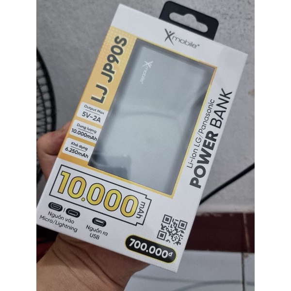 💥💥💥 Pin Sạc Dự Phòng Xmobile 10000mAh LJ JP90s - IOS Micro Bh 12T X-mobile X.mobile