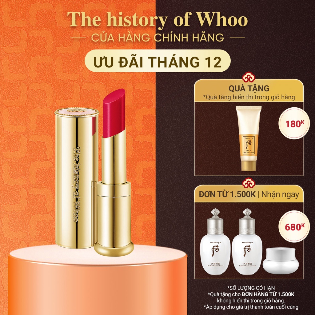 Son dưỡng môi Đông y The history of Whoo Gongjinhyang Mi Glow Lip Balm 3.3g