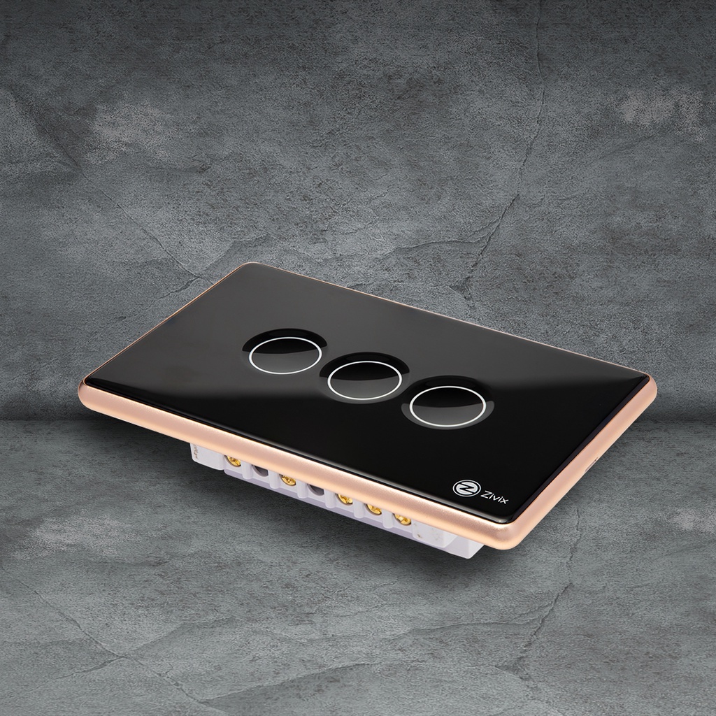 Công tắc thông minh kính lõm Zigbee chính hãng Zivix viền bo cao cấp