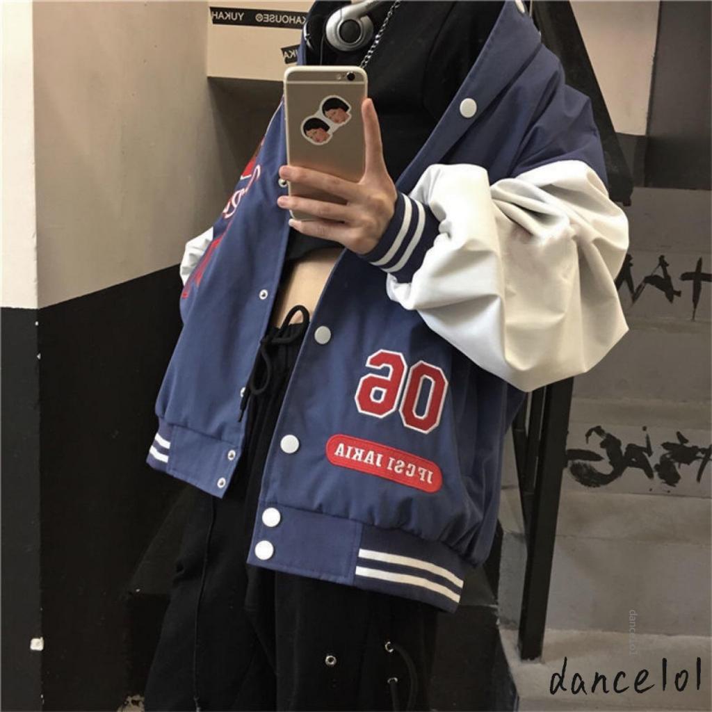 Áo Khoác Bomber Nữ Tay Dài Thêu Chữ dance1o1