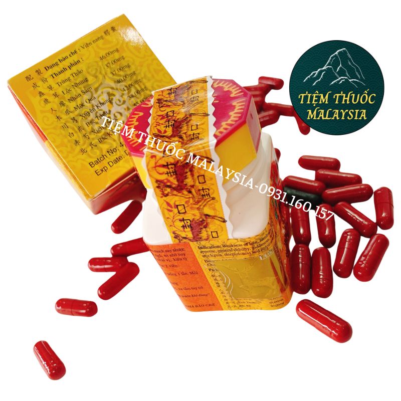 Trùng Thảo Sâm Nhung Xịn  Hỗ Trợ Tăng Cân 34 viên