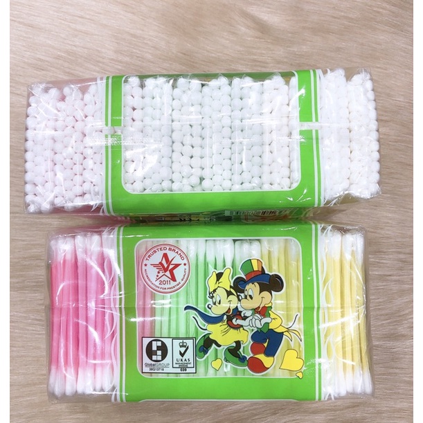 2 bịch nhỏ Bông tăm cán nhựa 30 - 35 cây/bịch - Phụ liệu tóc Thủ Đức