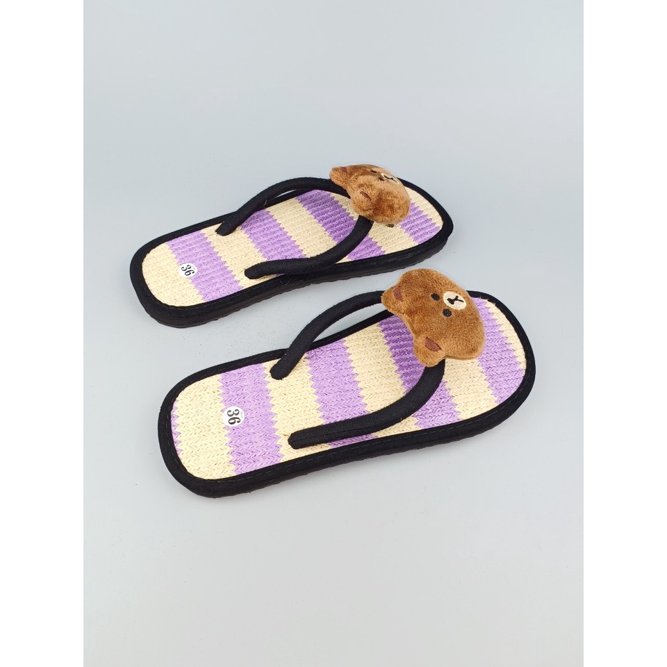 DÉP KẸP NỮ ĐẾ THẤP HÌNH GẤU MS 2