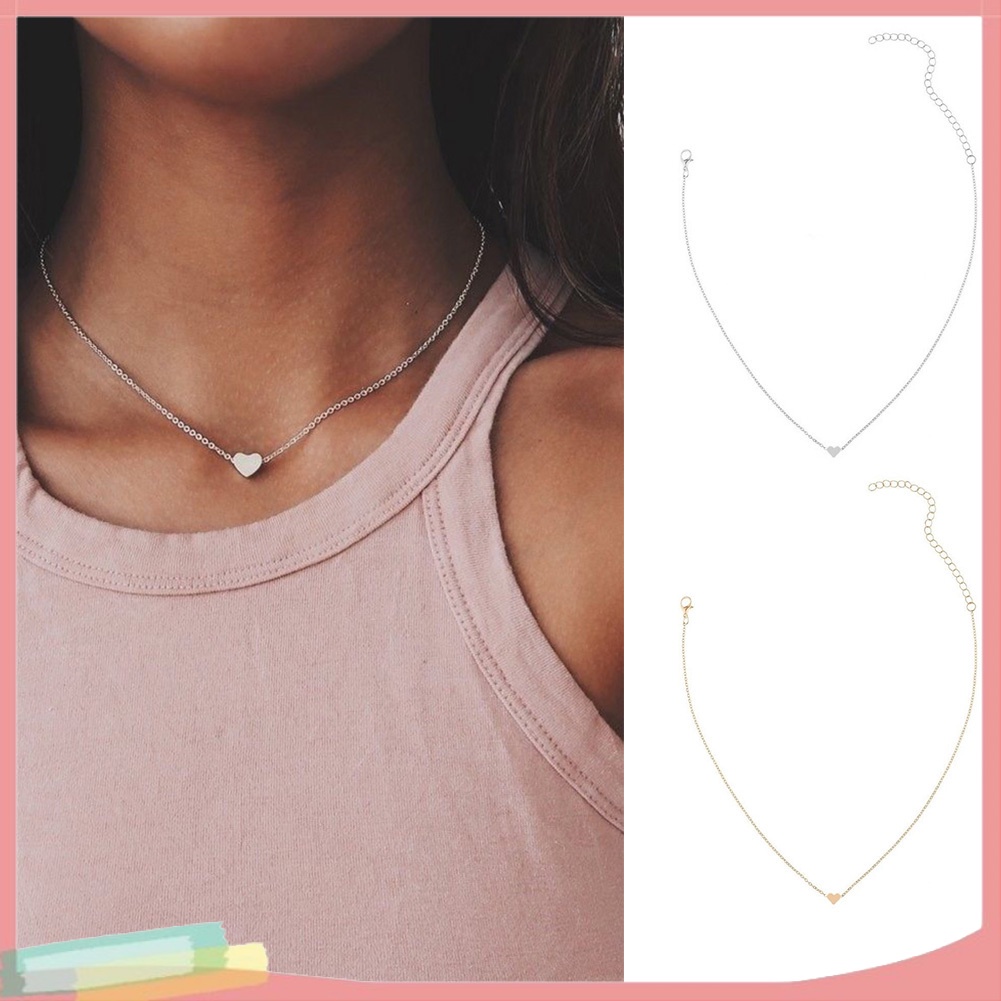 Dây chuyền trang trí mặt hình trái tim thời trang cho nữ