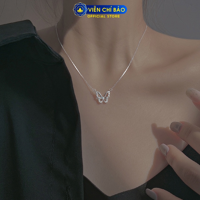 Dây chuyền bạc nữ cánh bướm chất liệu bạc 925 thời trang phụ kiện trang sức nữ Viễn Chí Bảo D400021
