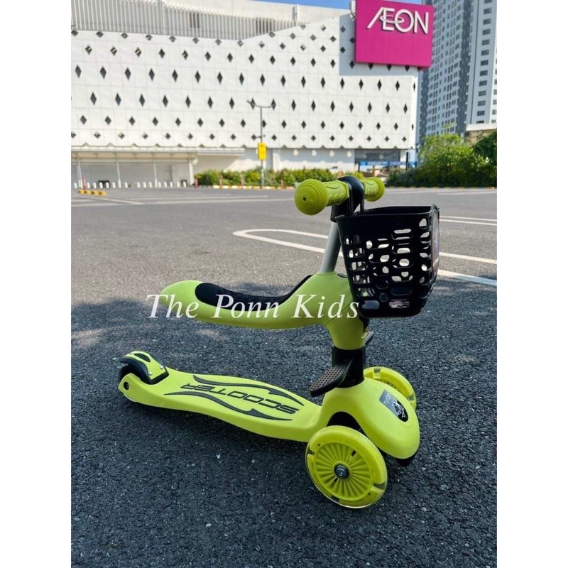 Xe scooter Peter Pan 3in1 có tay đẩy xe kết hợp chòi chân cho bé