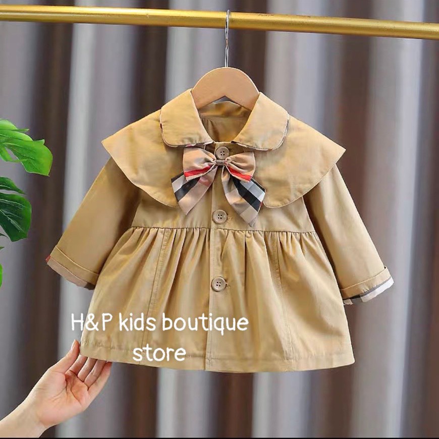 SALE ÁO KHOÁC MĂNG TO CHẤT KAKI MỀM DÁNG DÀI BÉ GÁI SIZE 10-20KG(MANGTO)