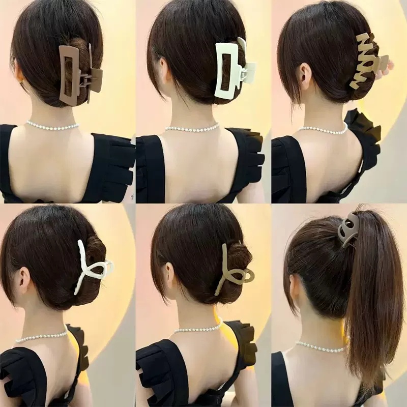 Kẹp Tóc Màu Nâu Thiết Kế Mới Thời Trang Theo Phong Cách Hàn Quốc Cho Nữ