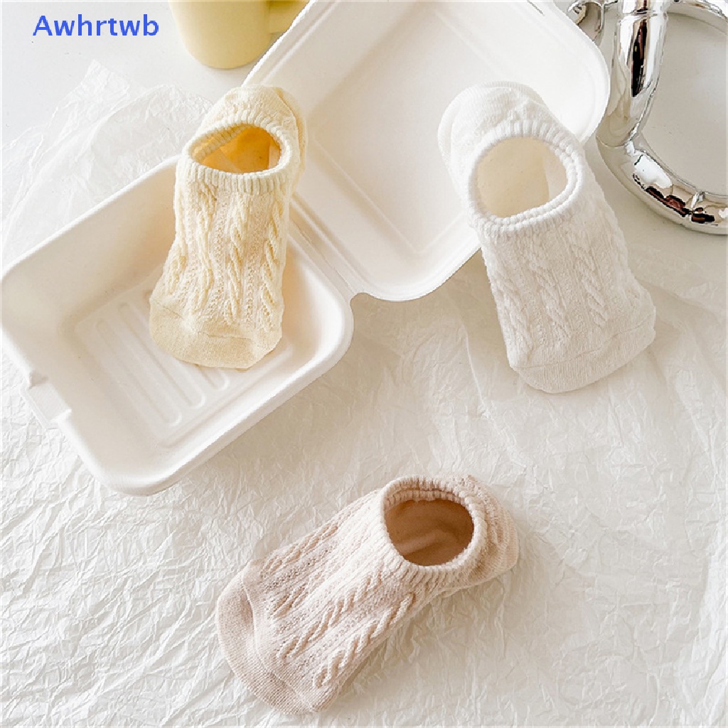 Vớ Thuyền Bằng Silicon Màu Trơn Phối Lưới Thoáng Khí Chống Trượt Thời Trang Mùa Hè Cho Nữ Mới