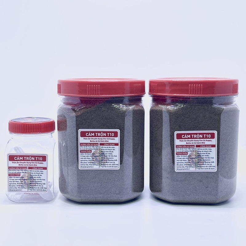 CÁM TRỘN 10 Thành Phần “T10” - ( Size 500g - 1 kg ) Thức ăn cao cấp cho cá 7 màu, betta, cá thuỷ sin