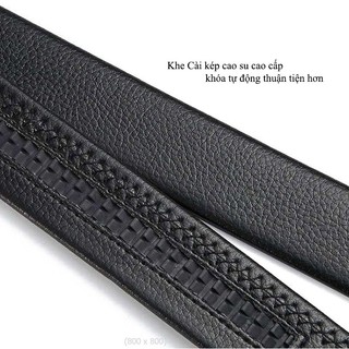Thắt lưng da nam cao cấp màu đen trơn chất xịn