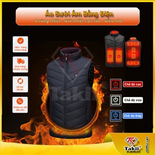 [Xả Kho] Áo Khoác Điện Sưởi Ấm Giữ Nhiệt Cực Lâu 9 vùng nhiệt - Áo Sưởi Ấm Bằng Điện Sạc USB Siêu Nhẹ