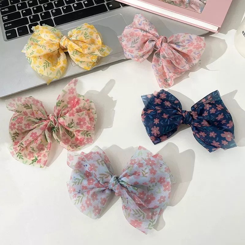 Set 3 Kẹp Tóc Nơ Xinh Xắn Dành Cho Bé Gái