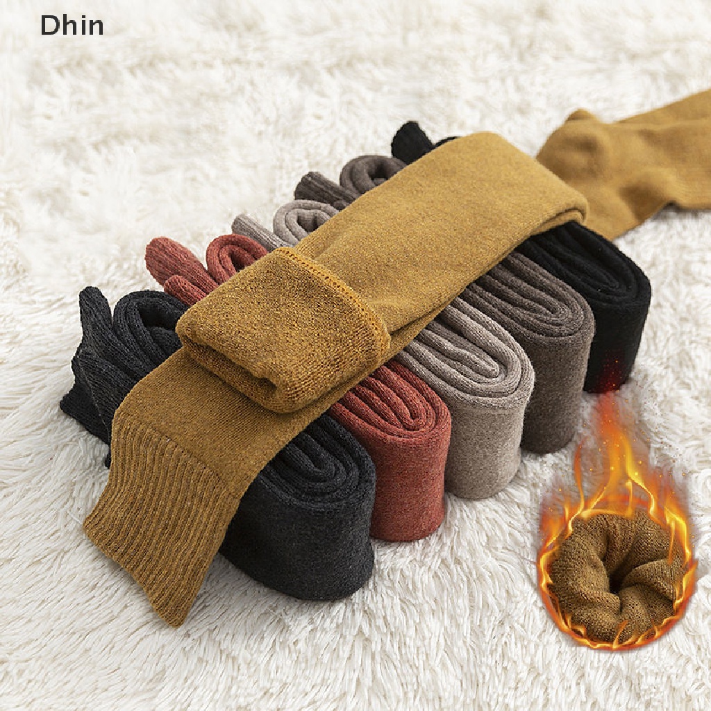 1 Đôi Tất Dệt Kim Dài Qua Gối Màu Trơn Giữ Ấm Thời Trang Mùa Đông Cho Nữ