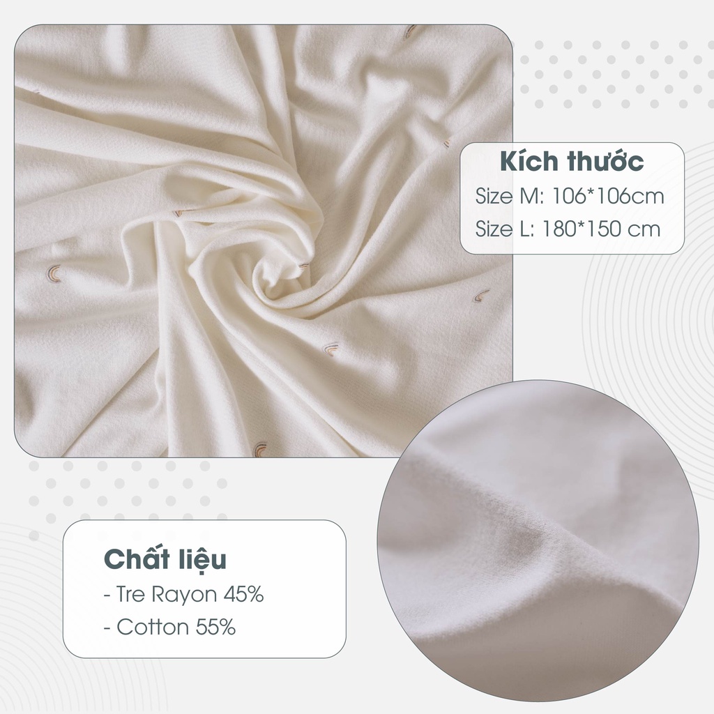 Chăn Cotton Sợi Tre 4 Mùa Cho Bé, Mềm Mịn, Thoáng Khí, An Toàn Cho Bé - Thương hiệu DonoDono Hàn Quốc