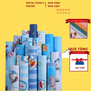Giấy dán tường ⚡[𝐅𝐑𝐄𝐄𝐒𝐇𝐈𝐏]⚡ Giấy dán tường Doremon có sẵn keo bóc dán 45cm*10m giá cực rẻ nhiều mẫu trang trí phòng bé