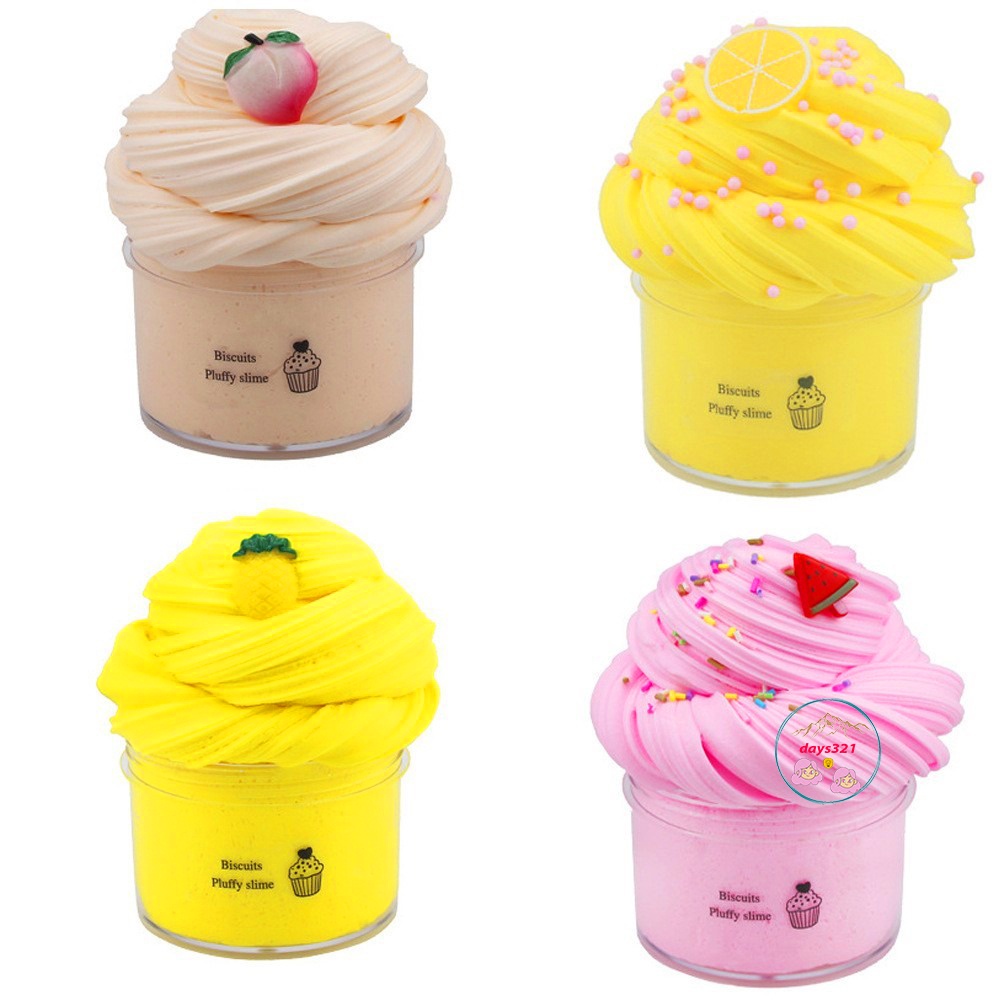 Slime Bơ Pastel/ Butter Slime Màu Xanh Mềm Mịn/ 200ml/ Charm Trang Trí/ Làm Quà Tặng Cho Bé