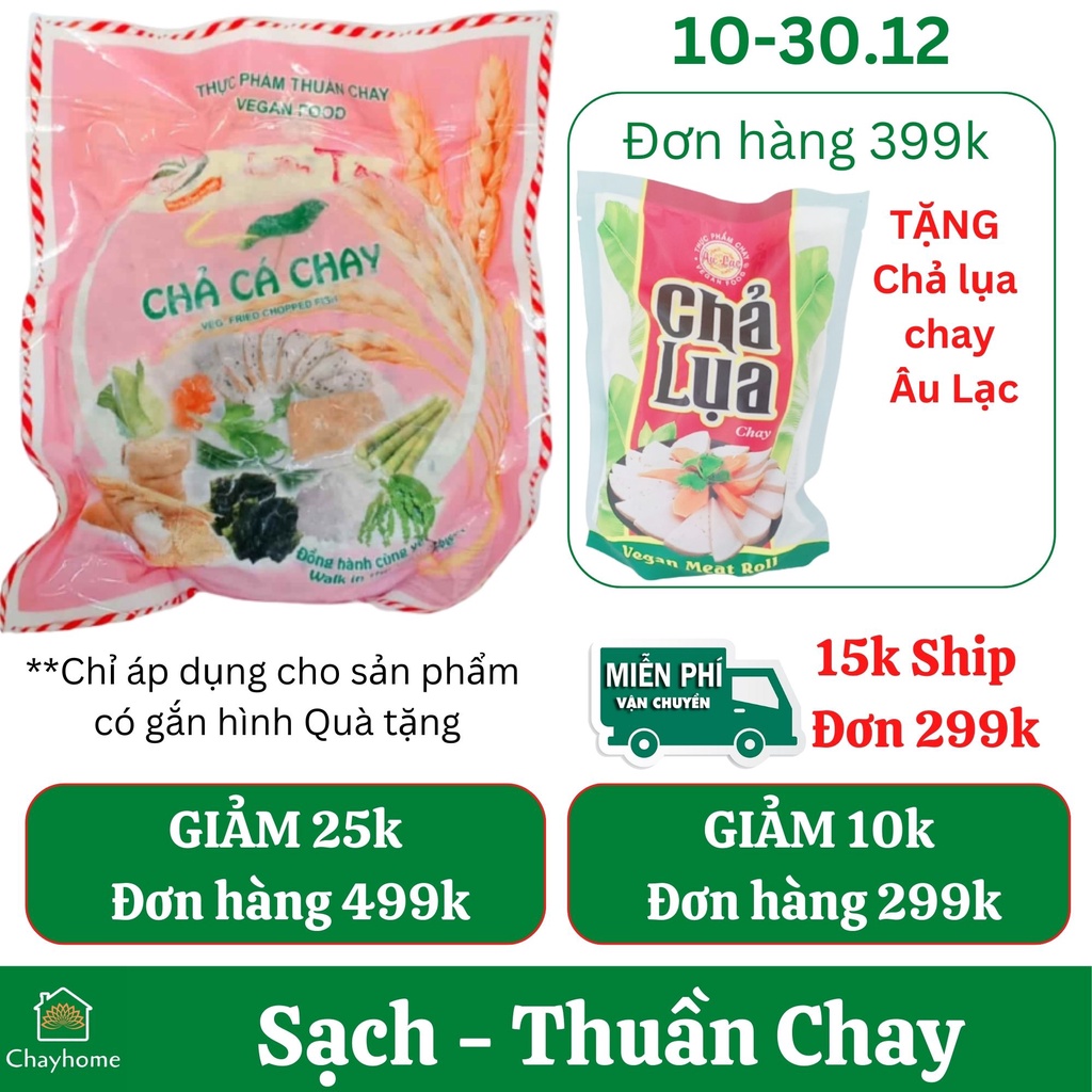 500g Chả Cá Chay Liên Tâm, Ngon Thuần Chay - Chayhome - Thực Phẩm Chay