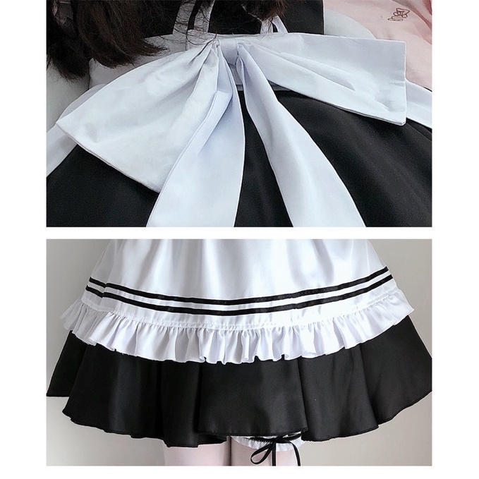 [Có sẵn-Giao ngay] Maid ngắn cosplay, trang phục hầu gái bộ 8 món | BigBuy360 - bigbuy360.vn