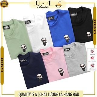 Áo phông tay ngắn nam nữ KA0079 thun cotton logo Karl mịn mát không xù lông Unisex QA STORE VNXK