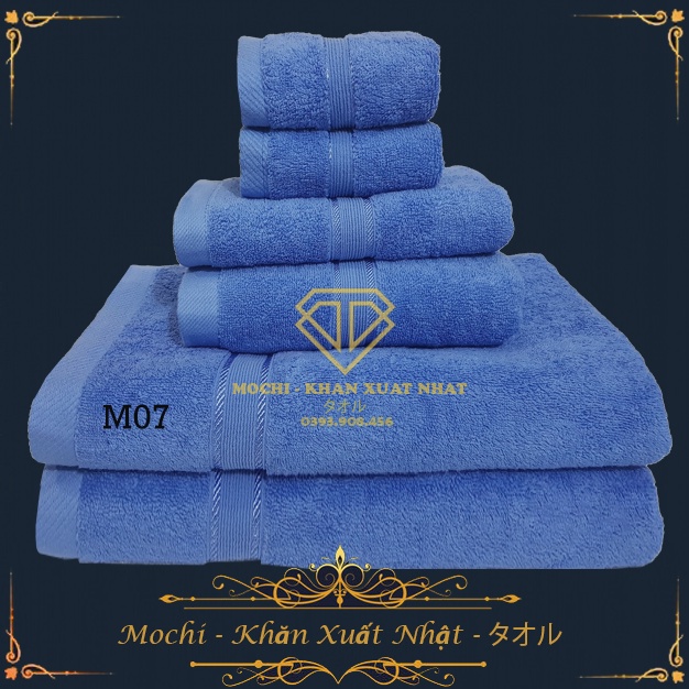 Bộ Combo 6 Khăn Mochi Gồm 3 Kích Thước Siêu Thấm Hút, Không Ra Màu Và Không Dính Lông Dùng Cho Cả Gia Đình