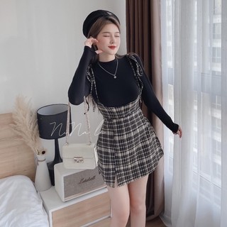 SET YẾM CARO CỘT DÂY KÈM PULL ĐEN 🖤