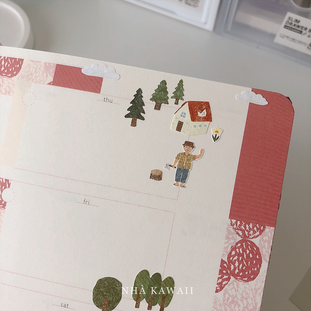 Sticker mini Hàn Quốc Suatelier trang trí planner, bullet journal